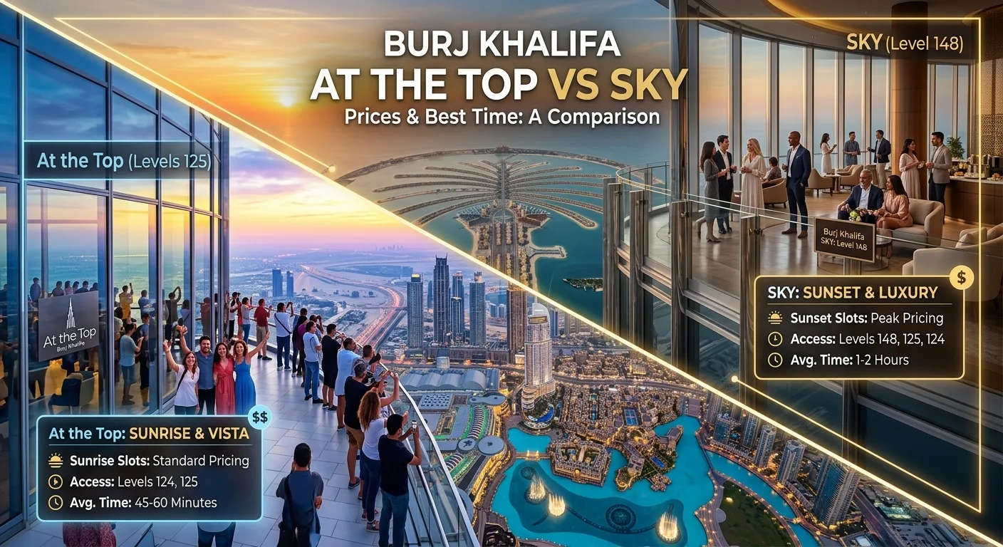 Burj Khalifa At the Top vs SKY: Prices & Best Time